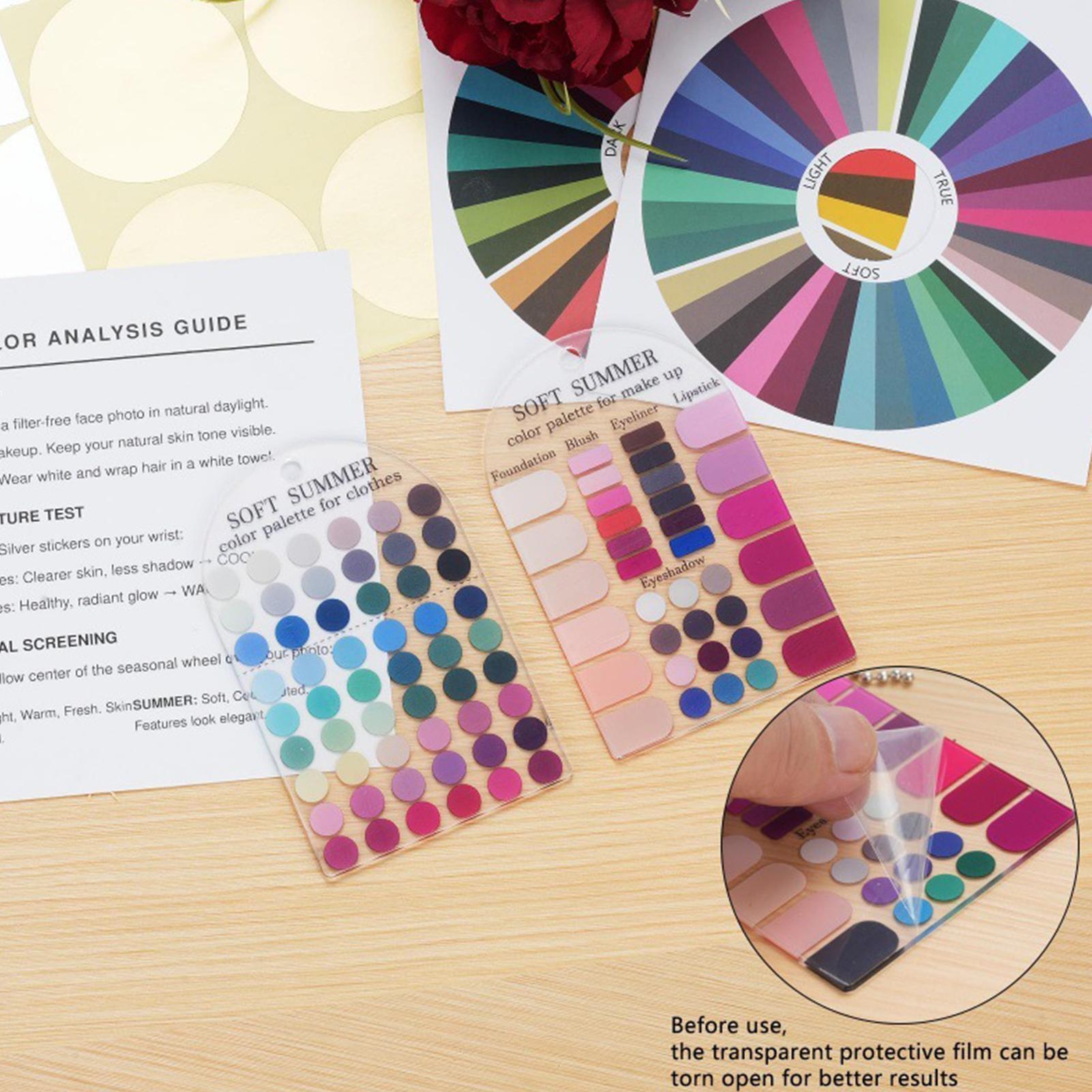 Summer Clothing Palette - Farbpalettenkarten „Soft Summer“ – 2-teiliger Acryl-Musterkatalog