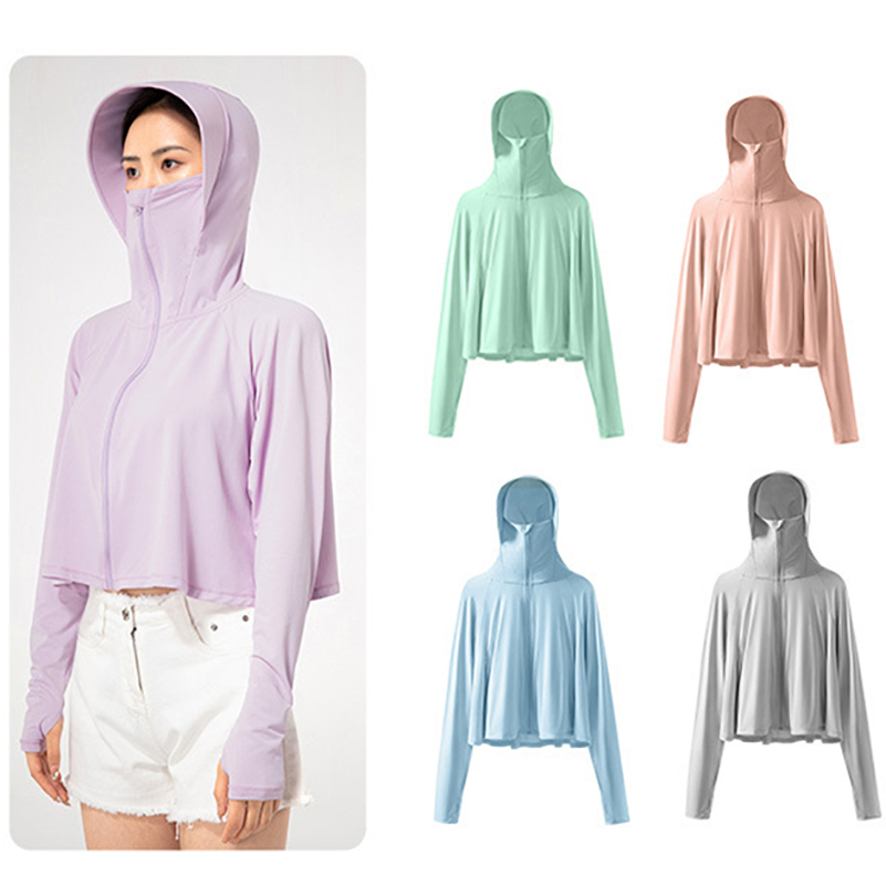 Summer Rays Clothing - UPF50+ Sonnenschutzjacke, winddichter Sonnenschutz-Hautmantel, Damenbekleidung, UV-Strahlen,