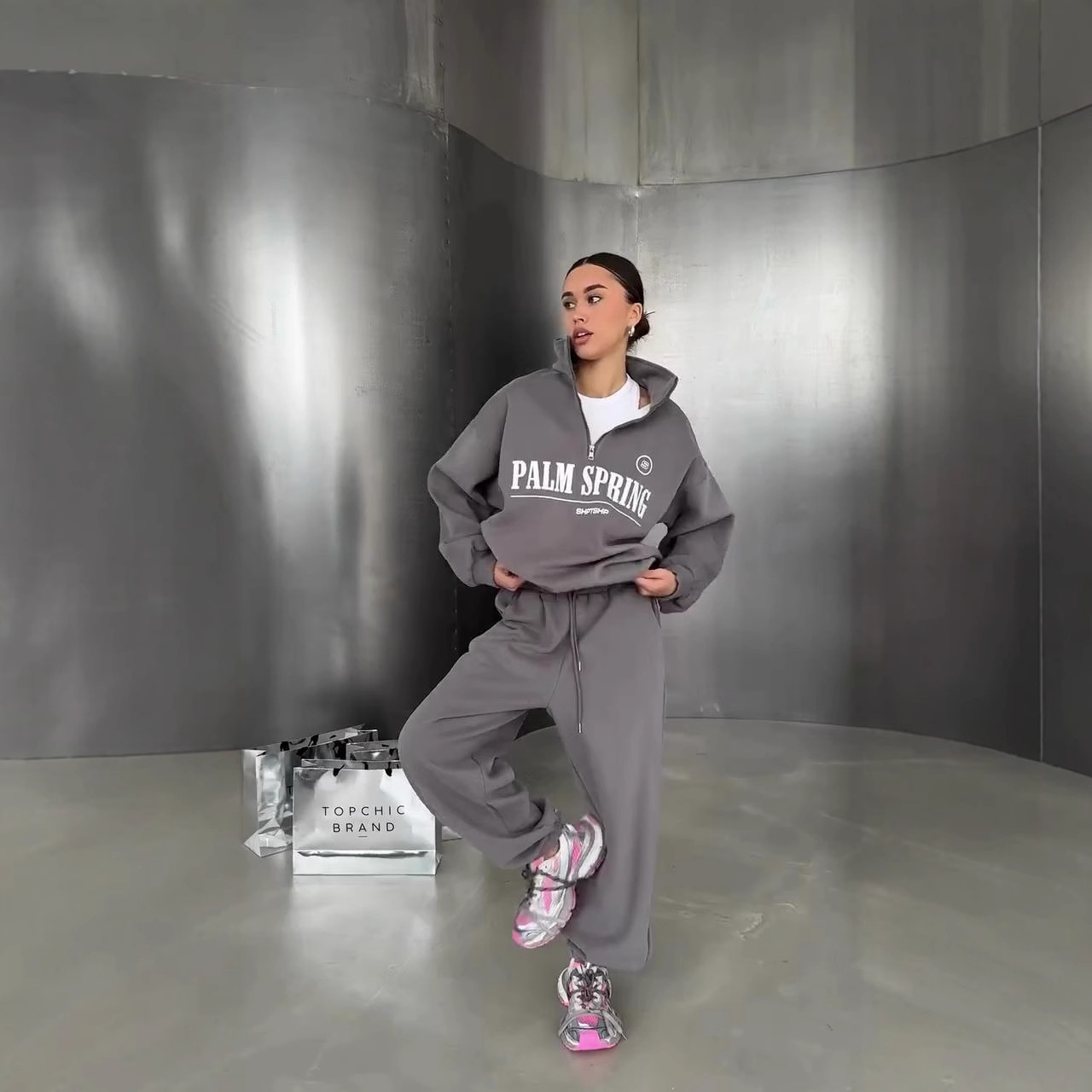 Summer Clothing For 70 Year Old Woman - Verdicktes, lockeres Langarm-Oberteil, Rollkragenpullover mit Reißverschluss