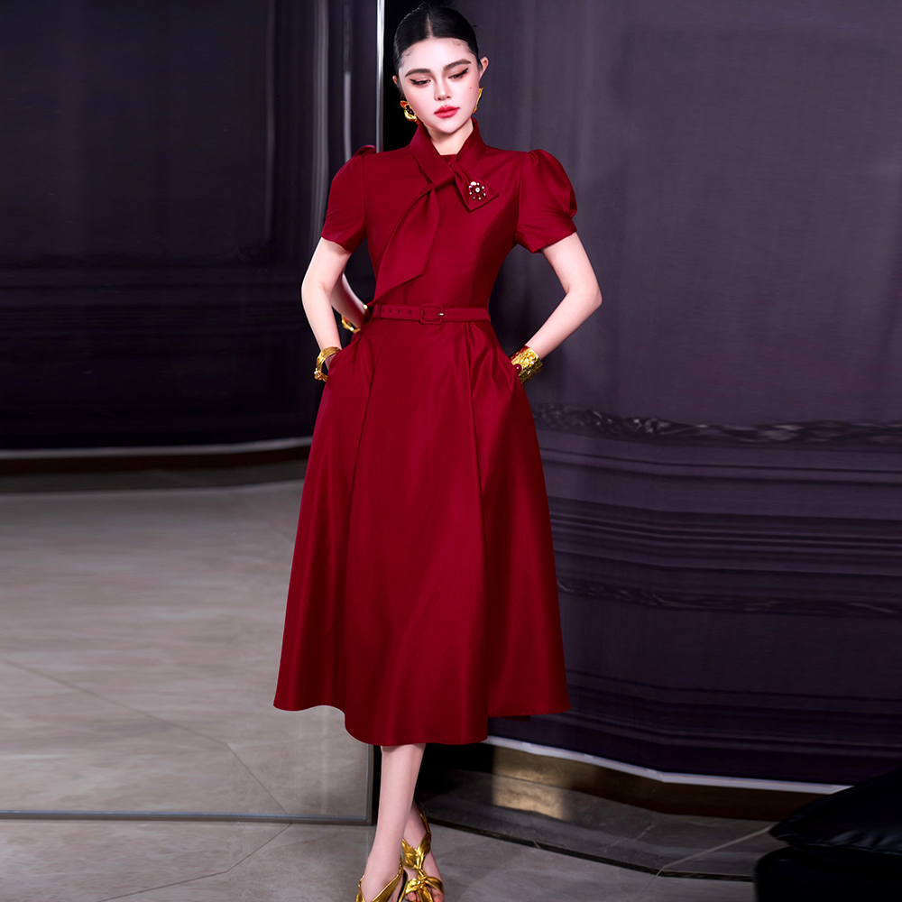 Summer Clothing Trends For Women 2026 - ZJYT Rotes Damenkleid Trend 2026 Frühling