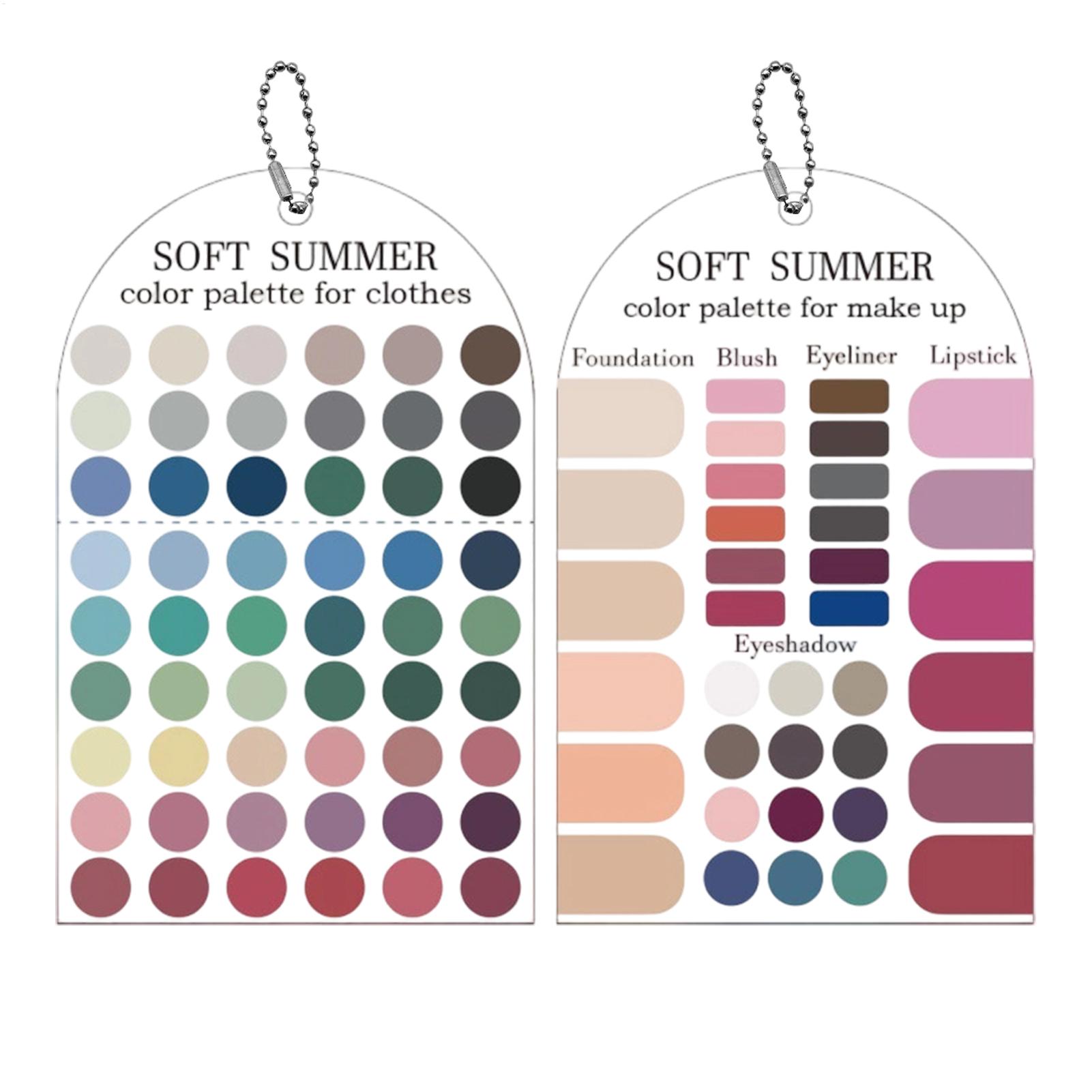 Summer Clothing Palette - 2 Stück Acryl-Farbpalette, saisonale Farbpalette, weiche