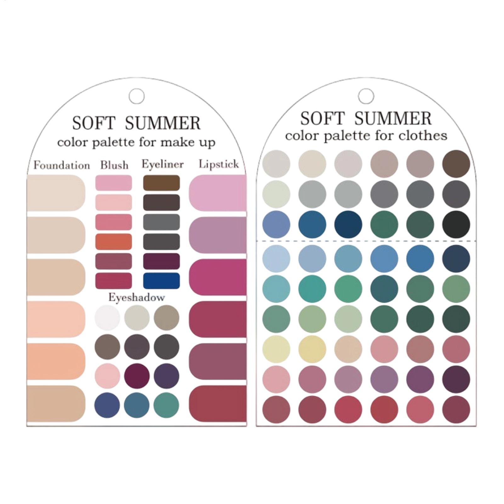 Summer Clothing Palette - 2 Stück Acryl-Saisonpalette, sanfte Sommerfarben, tragbare