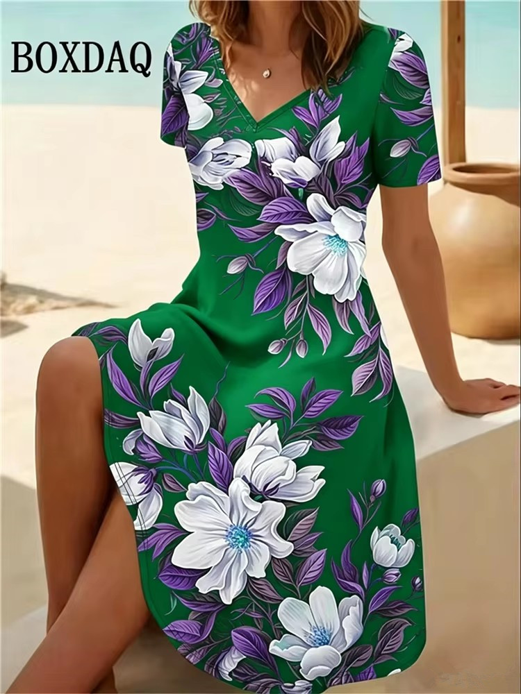 Summer Upf Clothing - 6XL Übergröße Damenkleider Sommer Strand Lässiges