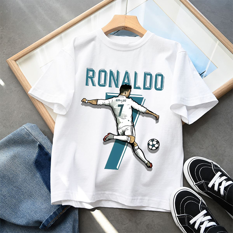 Summer Clothing Gifts - Cristiano Ronaldo Kawaii T-Shirts CR7 Cartoon-Grafik-T-Shirt,