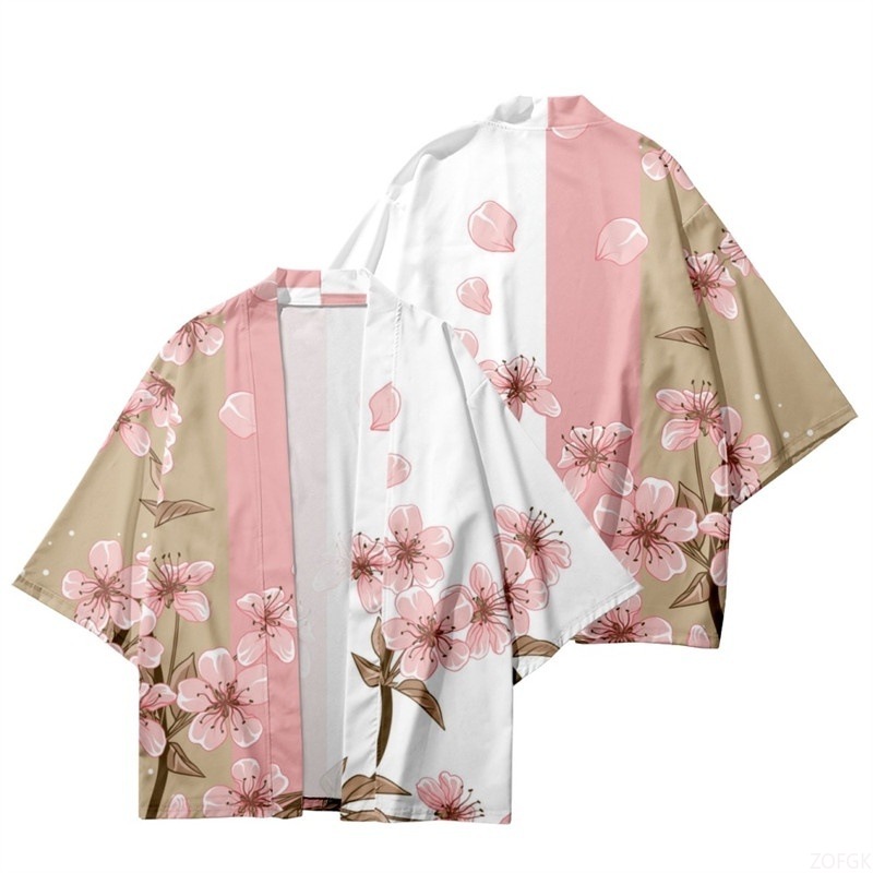 Beach Shirt Hawaiian - Sommer Frauen Blume Drucken Kimono Männer