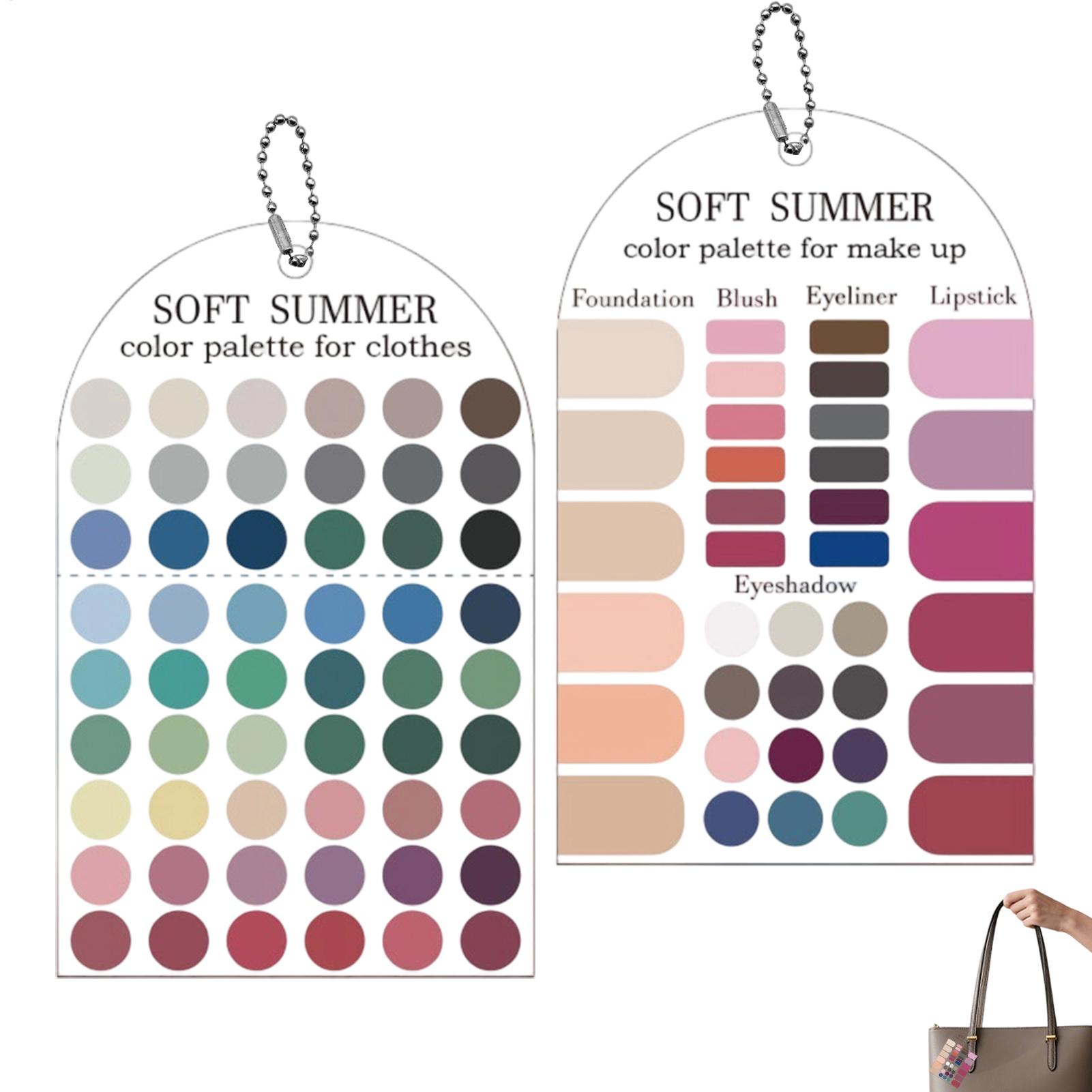 Summer Clothing Palette - 2 Stück Acryl-Saisonpalette, weiche Sommerfarbpalette, Farbmusterkarten,
