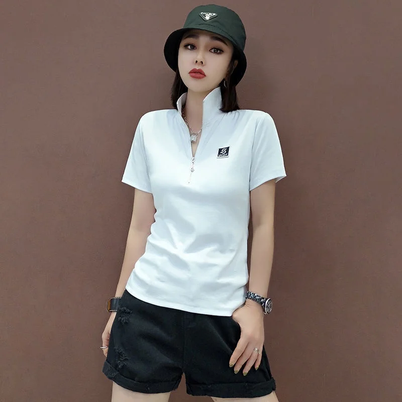 Quality Summer Clothing For Women - T-Shirt Frau Kurzarm T-Shirt Kleidung grün