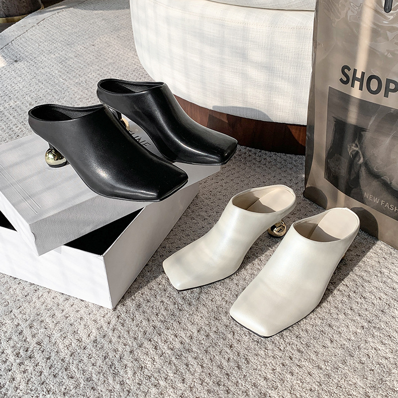 Summer Clothing Modest - Lässige, elegante Damen-Slipper mit hohem Absatz,