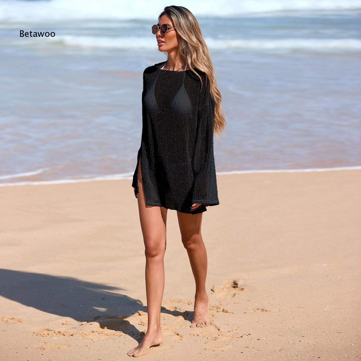 Hellblaues, transparentes Mesh – Swim Cover Up Mesh Bewertung und Preis