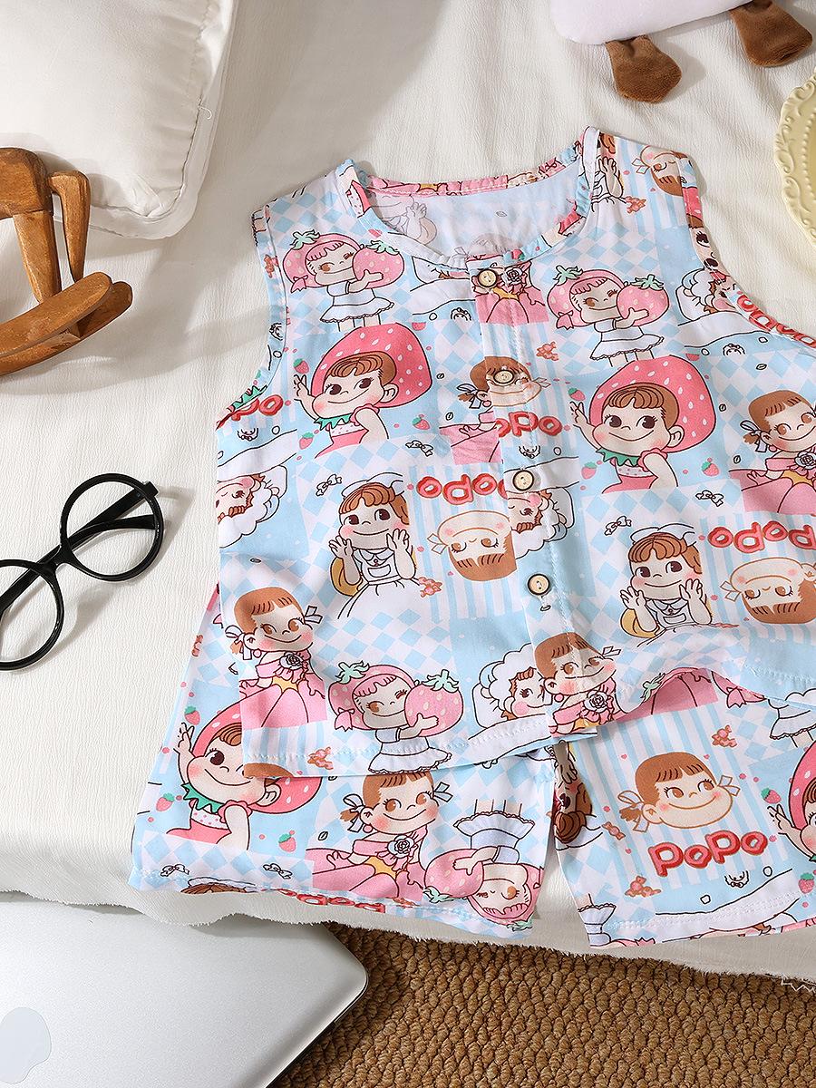 Mädchen Sommer Baumwoll-Seiden – Summer Clothing Set For Girls Bewertung und Preis