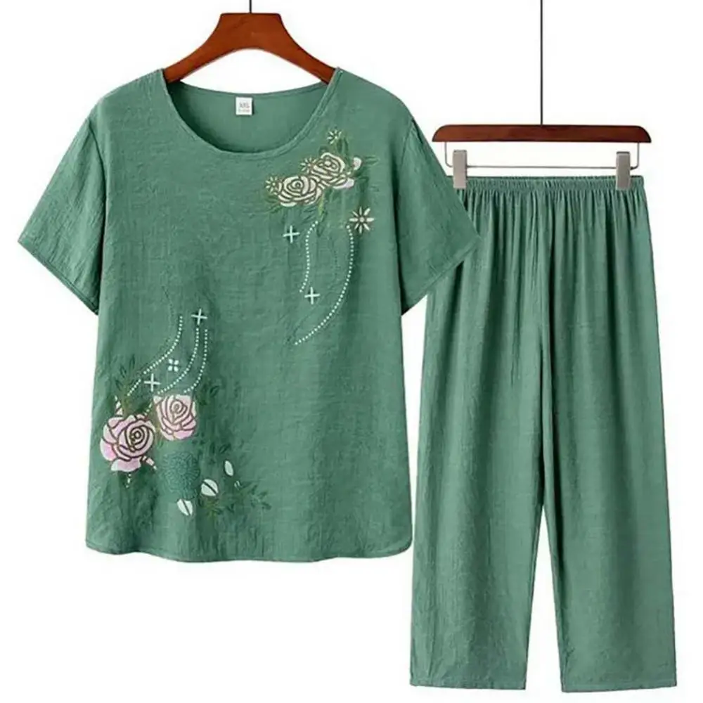 Kurzarm-T-Shirt für ältere Fra – Summer Clothing Men Linen Bewertung und Preis