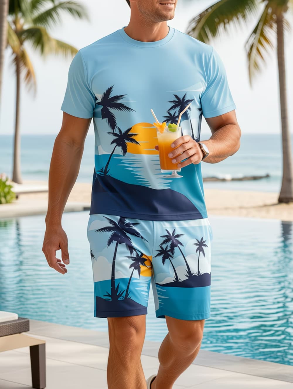 2026 Herren 2-teiliges Set mit – Beach Shirt Hawaiian Bewertung und Preis