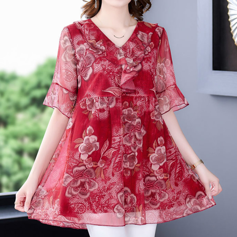 Vintage Lässiges Blumenmuster  – Summer Clothing For 70 Year Old Woman Bewertung und Preis