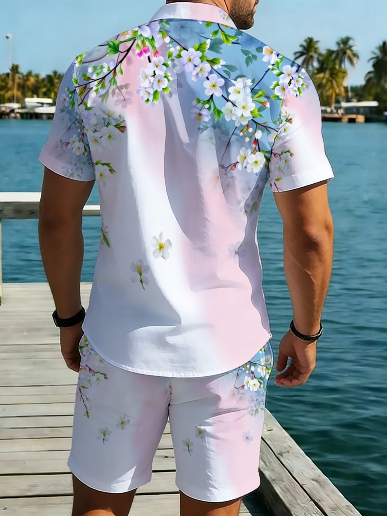 Herren Hawaii 2-Teiler Set mit – Beach Shirt Hawaiian Bewertung und Preis