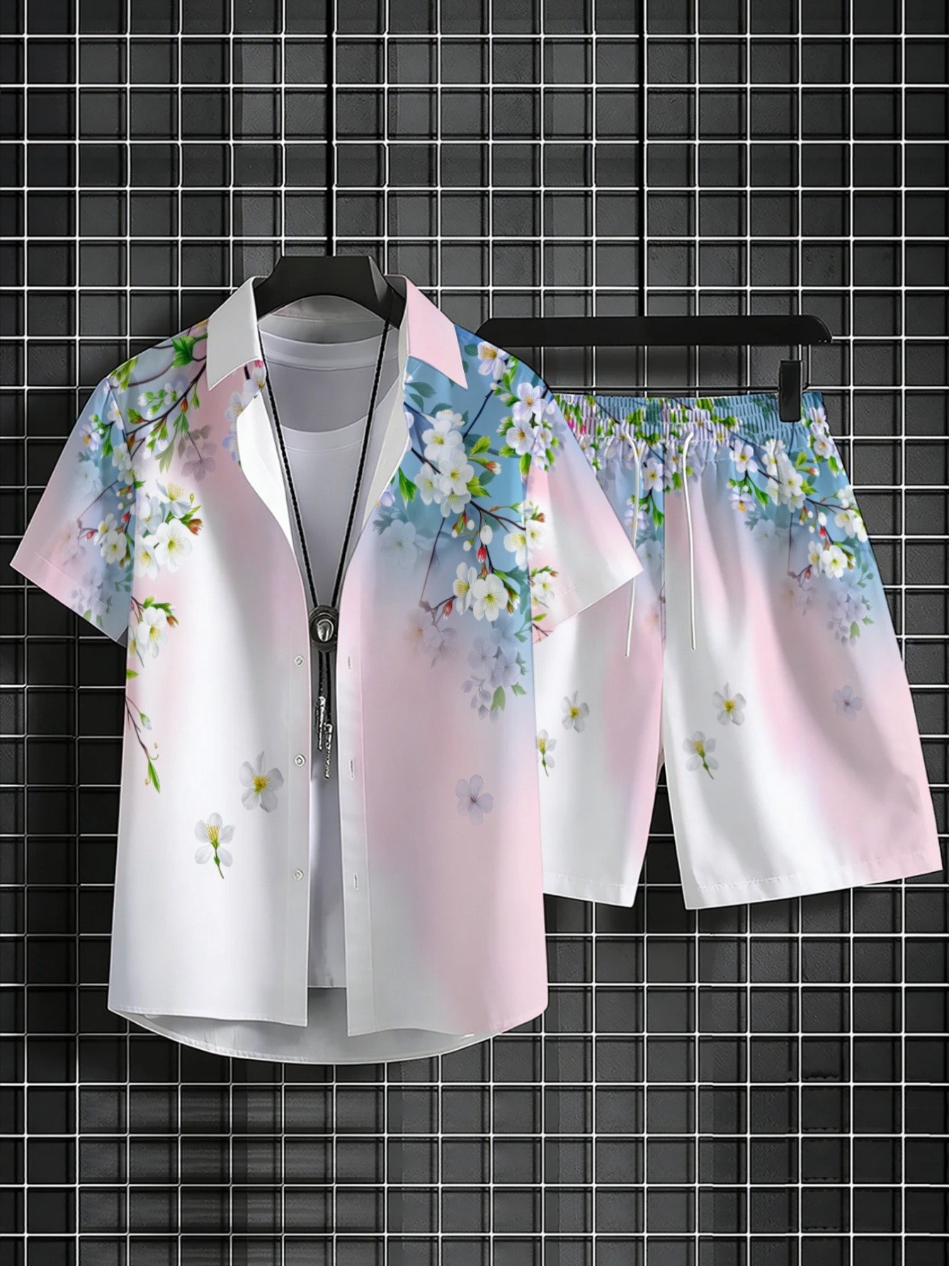 Herren Hawaii 2-Teiler Set mit – Beach Shirt Hawaiian Bewertung und Preis