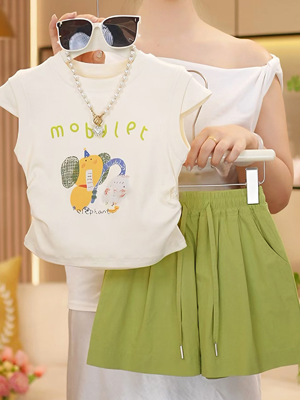 Mädchen Sommer Bedrucktes T-Sh – Summer Clothing Set For Girls Bewertung und Preis