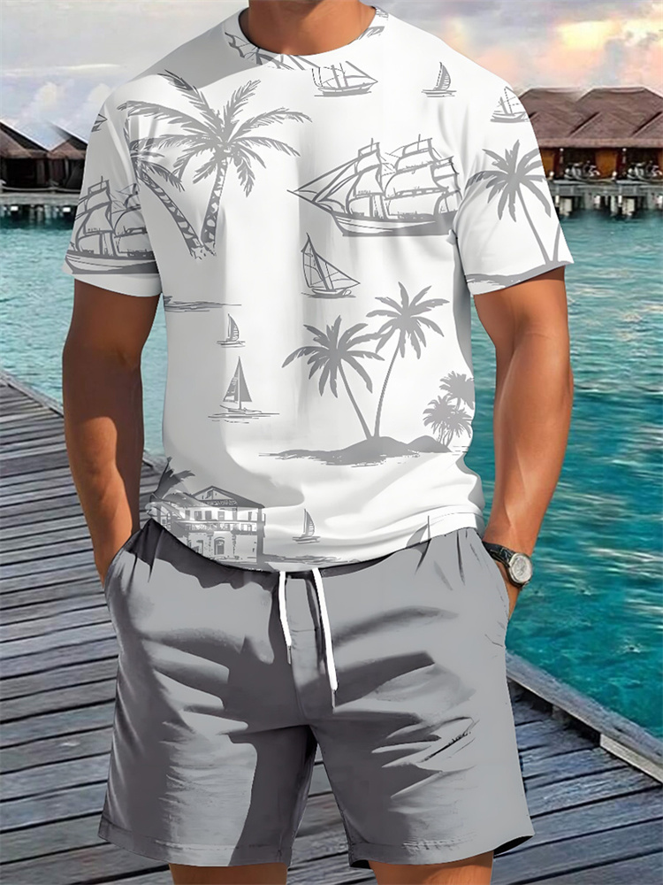 2-teiliges Sommer 3D Casual Al – Beach Shirt Hawaiian Bewertung und Preis