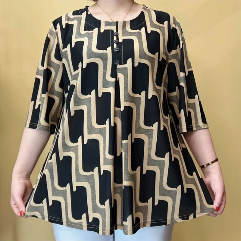 Sommer neue lässige geometrisc – Summer Clothing For 70 Year Old Woman Bewertung und Preis