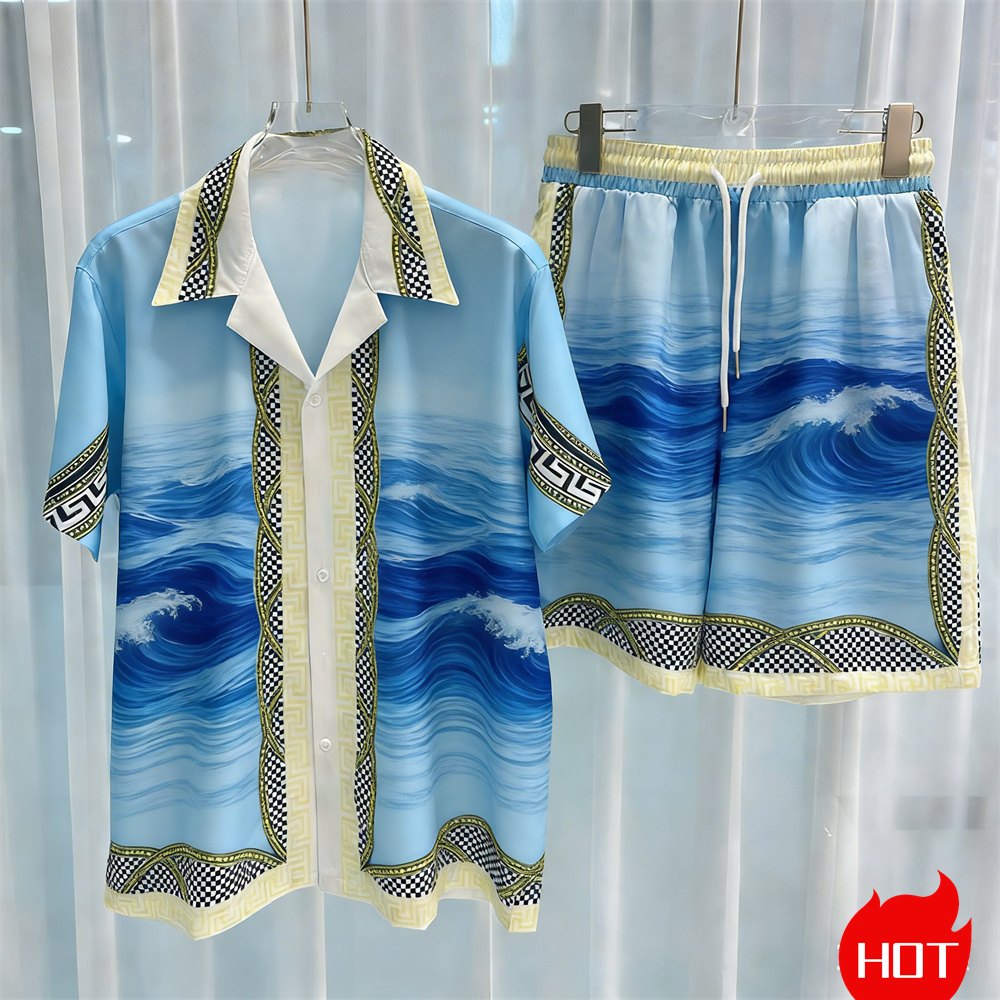 Sommer-Herrenhemd-Sets mit Pfl – Beach Shirt Hawaiian Bewertung und Preis