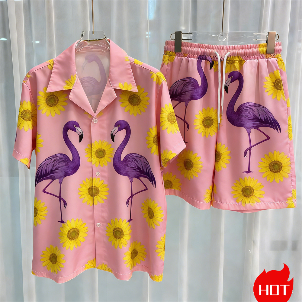 Sommer-Herrenhemd-Sets mit Pfl – Beach Shirt Hawaiian Bewertung und Preis