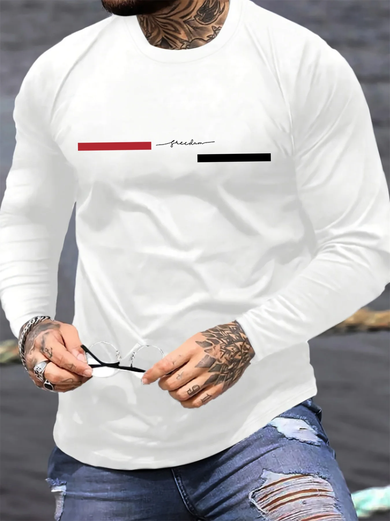 Rot-schwarzes Line Herren-T-Sh – Summer Clothing Types Bewertung und Preis