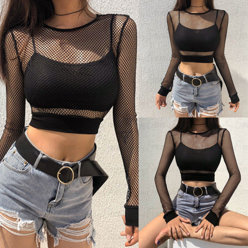 Sexy Schwarz Aushöhlen Mesh We – Summer Clothing Old Money Bewertung und Preis