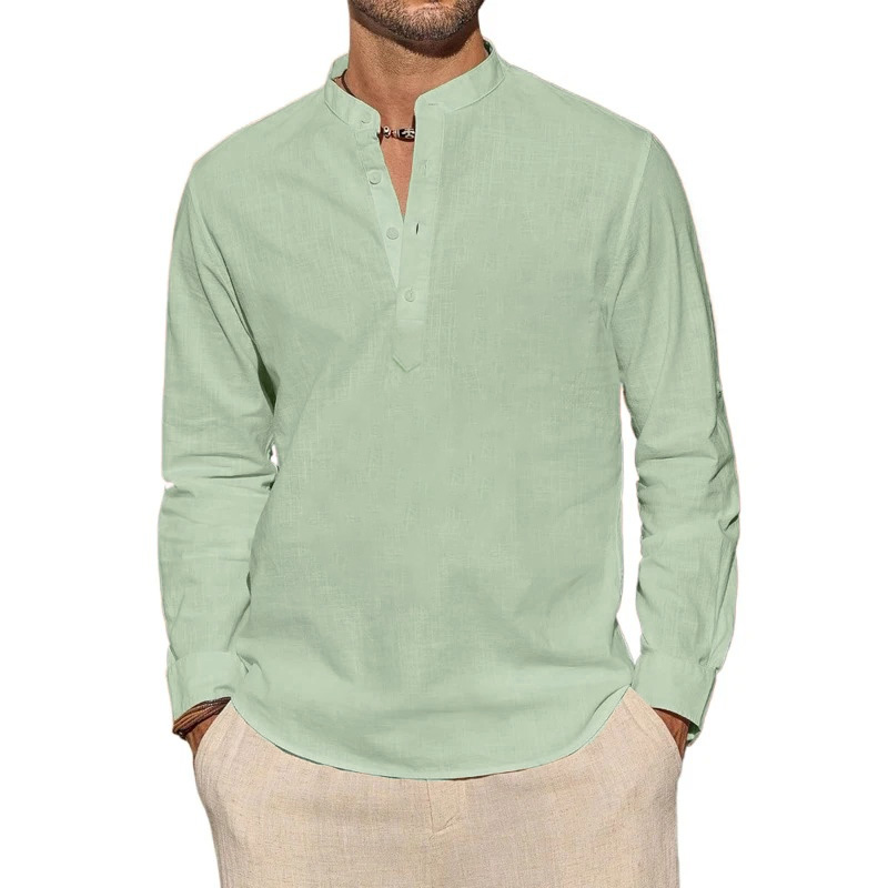 Langarm-T-Shirts für Herren, l – Summer Clothing Men Linen Bewertung und Preis